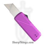TacKnives - BZ011965-PP - Zipper - Assisted Open Knife - SK5 HC Satin Razor - Ano Aluminum - Purple