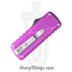 TacKnives - BZ011965-PP - Zipper - Assisted Open Knife - SK5 HC Satin Razor - Ano Aluminum - Purple - Image 4