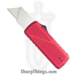 TacKnives - BZ011965-RD - Zipper - Assisted Open Knife - SK5 HC Satin Razor - Ano Aluminum - Red