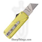 TacKnives - BZ011965-YL - Zipper - Assisted Open Knife - SK5 HC Satin Razor - Ano Aluminum - Yellow - Image 2