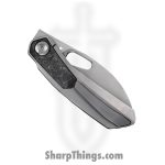 Poikilo Blade - COL-CRA-STDPSW-398-TI - VK Crab - Folding Knife - Bohler M398 Pearlescent Stonewash Drop Point - Titanium - Natural - Image 4