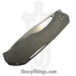 Poikilo Blade - COL-FEN-STD-DSW398-TI - Anarcnnide Fenrir S2- Folding Knife - m398 Stonewash Drop Point - Titanium - Stonewash - Image 4