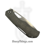 Poikilo Blade - COL-FEN-STD-DSW398-TI - Anarcnnide Fenrir S2- Folding Knife - m398 Stonewash Drop Point - Titanium - Stonewash - Image 3