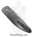 TRM - DLR-ATM-TI-LS - Atom - Folding Knife - CPM MagnaCut Stonewash Drop Point - 3D Contoured "Lizard Skin Scales" Titanium - Silver - Image 4