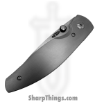 TRM - DLR-ATM-TI-PS - Atom - Folding Knife - CPM MagnaCut Stonewash Drop Point - 3D Smooth Contoured "Pinstripe Scales" Titanium - Silver - Image 3
