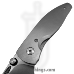 TRM - DLR-ATM-TI-PS - Atom - Folding Knife - CPM MagnaCut Stonewash Drop Point - 3D Smooth Contoured "Pinstripe Scales" Titanium - Silver - Image 5