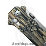 Elishewitz Custom Knives - ECKMacVSOG - Mac V SOG Axis Lock - Folding Knife - S45VN Matte Clip Point - G10 - Burl - Image 8