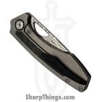 Gecko Customz KW - GCSIKBPDama - Sikorae V2 - Folding Knife - Futuron Forge Damacore Drop Point - Titanium Black Pearl Inlay - Black Silver - Image 3