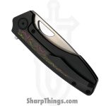 Gecko Customz KW - GCSIKFlo - Sikorae V2 - Folding Knife - CPM MagnaCut Satin Drop Point - Titanium Flo Party Inlay - Black Multi - Image 3