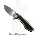 Gecko Customz KW - GCSIKKBP - Sikorae V2 - Folding Knife - CPM MagnaCut Satin Drop Point - Titanium Black Pearl Inlay - Silver Black