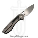 Gecko Customz KW - GCSIKKBP - Sikorae V2 - Folding Knife - CPM MagnaCut Satin Drop Point - Titanium Black Pearl Inlay - Silver Black - Image 2
