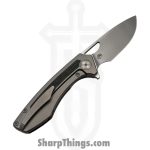 Gecko Customz KW - GCSIKKelp - Sikorae V2 - Folding Knife - CPM MagnaCut Satin Drop Point - Titanium Kelp Bed Inlay - Silver Green - Image 2