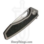 Gecko Customz KW - GCSIKKelp - Sikorae V2 - Folding Knife - CPM MagnaCut Satin Drop Point - Titanium Kelp Bed Inlay - Silver Green - Image 4