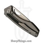 Gecko Customz KW - GCSIKKelp - Sikorae V2 - Folding Knife - CPM MagnaCut Satin Drop Point - Titanium Kelp Bed Inlay - Silver Green - Image 3