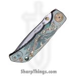 Spartan Blades - SF10 Custom G&C - Harsey Custom - Folding Knife - CPM Magnacut Stonewash Drop Point - Titanium - God and Country - Image 3