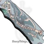 Spartan Blades - SF10 Custom G&C - Harsey Custom - Folding Knife - CPM Magnacut Stonewash Drop Point - Titanium - God and Country - Image 5