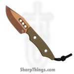 Heretic Knives - H065-7A-OD-G10 - Kobold - Fixed Blade Knife - CPM MagnaCut Bronzed Clip Point - G10 - OD Green