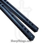 Squid Industries - NABGIBK - Inked Nautilus V2 - Balisong - 410 SS Coated Tanto - G10 CF 7075 Aluminum - Black - Image 6