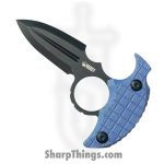 Kubey - KUB403C - Cavy - Fixed Blade Knife - 14C28N Blackwash Spear Point - Micarta - Blue