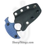 Kubey - KUB403C - Cavy - Fixed Blade Knife - 14C28N Blackwash Spear Point - Micarta - Blue - Image 4