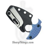 Kubey - KUB403C - Cavy - Fixed Blade Knife - 14C28N Blackwash Spear Point - Micarta - Blue - Image 5