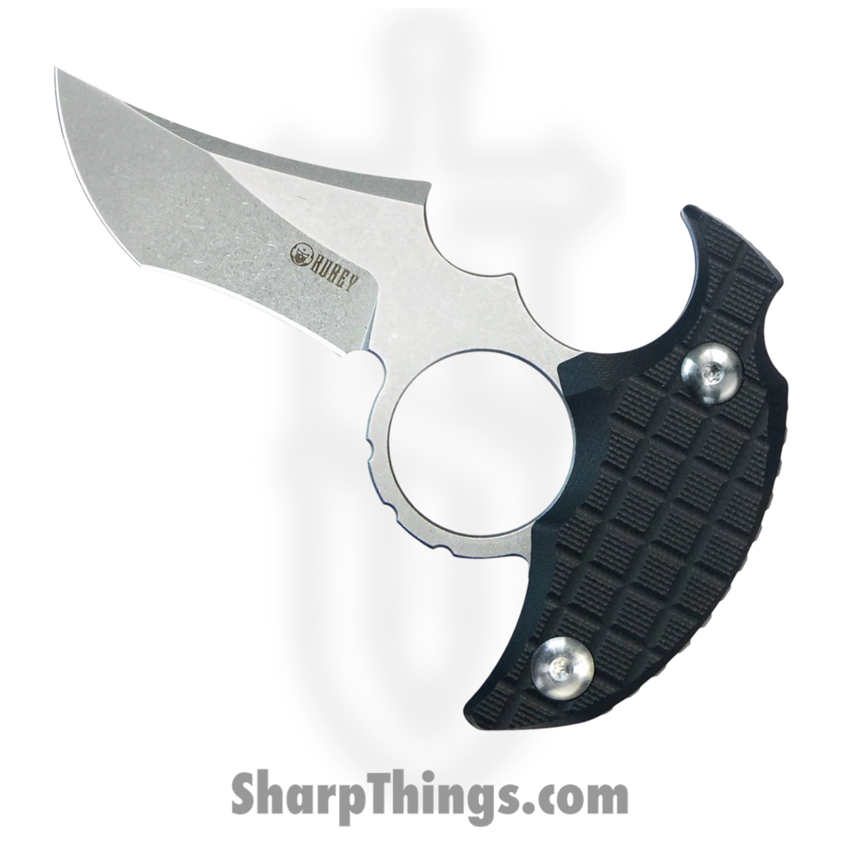KUB404A_1.jpg Kubey - KUB404A - Stheno - Fixed Blade Knife - 14C28N Stonewash Dagger - G10 - Black - Image 1