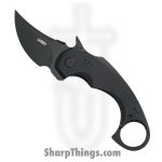 Kubey - KUB440F - Jaw - Folding Knife - 14C28N Blackwash Pikal - G10 - Black