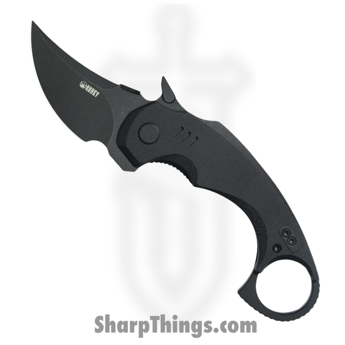 KUB440F_1.jpg Kubey - KUB440F - Jaw - Folding Knife - 14C28N Blackwash Pikal - G10 - Black - Image 1