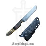 Lex Rex - LEXBS26001 - Midsized Deathstick - Fixed Blade Knife - AEB-L Stonewash Tanto - Dyed Ash Burl Truestone Buckeye Burl - Black Brown - Image 4