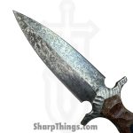 Lex Rex - LEXBS26003 - Blood Oath - Fixed Blade Knife - 80crv2 Mustard Patina Dagger - Canvas Micarta - Brown - Image 4