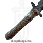 Lex Rex - LEXBS26003 - Blood Oath - Fixed Blade Knife - 80crv2 Mustard Patina Dagger - Canvas Micarta - Brown - Image 6