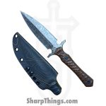 Lex Rex - LEXBS26003 - Blood Oath - Fixed Blade Knife - 80crv2 Mustard Patina Dagger - Canvas Micarta - Brown - Image 7