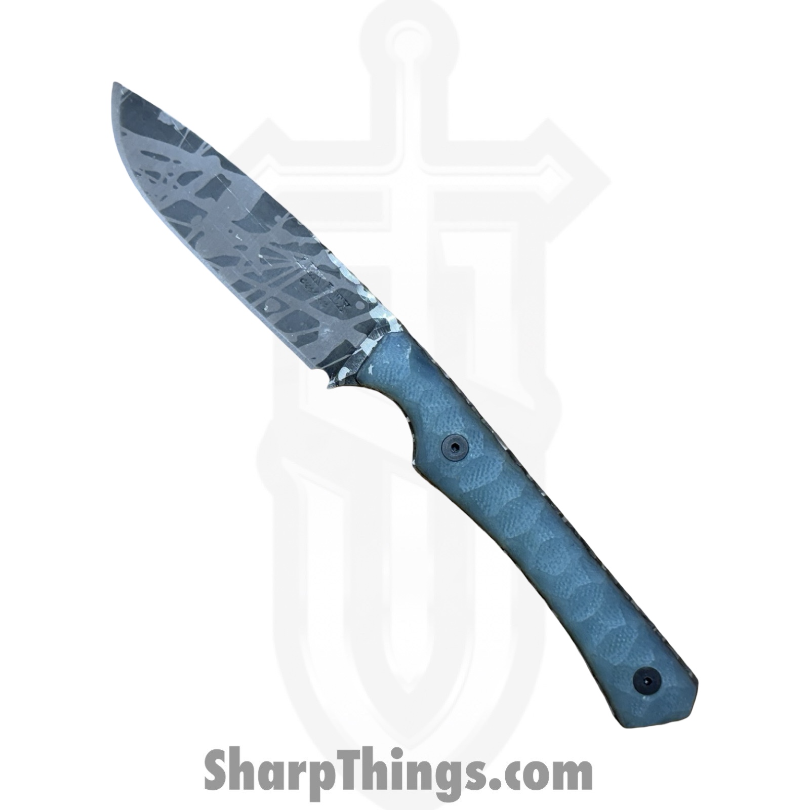 LEXBS26004_1.jpg Lex Rex - LEXBS26004 - Midsized Goblin - Fixed Blade Knife - AEB-L Paint Splatter Modified Tanto - G10 - Jade - Image 1