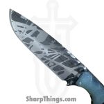 Lex Rex - LEXBS26004 - Midsized Goblin - Fixed Blade Knife - AEB-L Paint Splatter Modified Tanto - G10 - Jade - Image 3