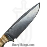 Lex Rex - LEXBS26005 - Midsized Goblin - Fixed Blade Knife - AEB-L Stonewash Modified Tanto - Curly Maple Truestone Toasted Curly Cottonwood - Brown Black - Image 3