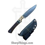 Lex Rex - LEXBS26005 - Midsized Goblin - Fixed Blade Knife - AEB-L Stonewash Modified Tanto - Curly Maple Truestone Toasted Curly Cottonwood - Brown Black - Image 8