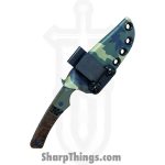 Lex Rex - LEXBS26007 - Cowboy - Fixed Blade Knife - W2 Steel Stonewash Drop Point - G10 Truestone Curly Quilted Maple - OD Green Black Brown - Image 10