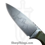 Lex Rex - LEXBS26007 - Cowboy - Fixed Blade Knife - W2 Steel Stonewash Drop Point - G10 Truestone Curly Quilted Maple - OD Green Black Brown - Image 4