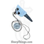 Lex Rex - LEXBS26008-1 - Keychain Scraps - Fixed Blade Knife - Damascus Kiridashi - Skeletonized - White - Image 7