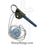 Lex Rex - LEXBS26008-2 - Keychain Scraps - Fixed Blade Knife - Damascus Kiridashi - Skeletonized - Brown - Image 8