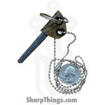 Lex Rex - LEXBS26008-2 - Keychain Scraps - Fixed Blade Knife - Damascus Kiridashi - Skeletonized - Brown - Image 9