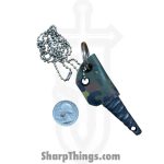 Lex Rex - LEXBS26008-3 - Keychain Scraps - Fixed Blade Knife - AEB-L Stonewash Kiridashi - Skeletonized - Camo - Image 7