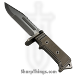 Medford Knife and Tool - MK0754TQ-12KB-SPQ3-HT - USMC Raider - Fixed Blade Knife - S45VN Tumbled w/ Satin Flats Clip Point - G10 - Multi