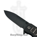 Medford Knife and Tool - MK140SPD-30PV-TPCP-BN - TFF-4 - Folding Knife - S35VN Coated Drop Point - "Gatorbelly" Inlay Titanium - Black - Image 6