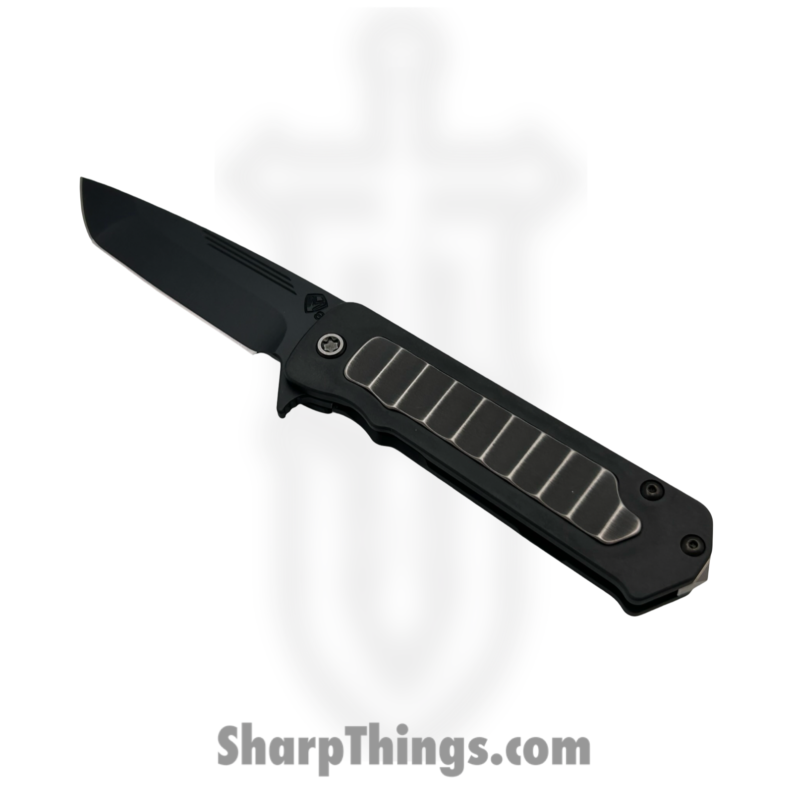 MK140SPT-30PV-TPCP-BN_1.png Medford Knife and Tool - MK140SPT-30PV-TPCP-BN - TFF-4 - Folding Knife - S35VN Coated Tanto - "Gatorbelly Inlay" Titanium - Black - Image 1