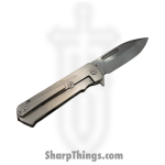 Medford Knife and Tool - MK140STD-01TM-TSCS-BN - TFF-4 - Folding Knife - S35VN Tumbled Drop Point - BB "Predator" Inlay Titanium - Grey - Image 2