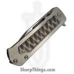 Medford Knife and Tool - MK140STD-01TM-TSCS-BN - TFF-4 - Folding Knife - S35VN Tumbled Drop Point - BB "Predator" Inlay Titanium - Grey - Image 3