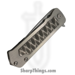 Medford Knife and Tool - MK140STT-01TM-TSCS-BN - TFF-4 - Folding Knife - S35VN Tumbled Tanto - BB "Predator" Inlay Titanium - Grey - Image 3