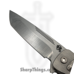 Medford Knife and Tool - MK140STT-01TM-TSCS-BN - TFF-4 - Folding Knife - S35VN Tumbled Tanto - BB "Predator" Inlay Titanium - Grey - Image 5