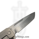 Medford Knife and Tool - MK140STT-01TM-TSCS-BN - TFF-4 - Folding Knife - S35VN Tumbled Tanto - BB "Predator" Inlay Titanium - Grey - Image 6
